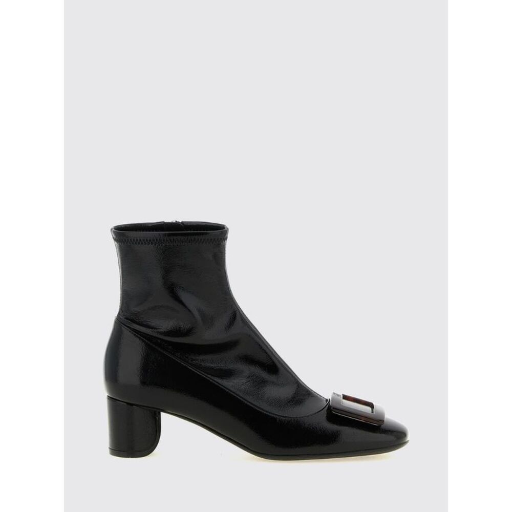 Roger Vivier Belle Vivier Ankle Boots In Naplak With Iconic Buckle